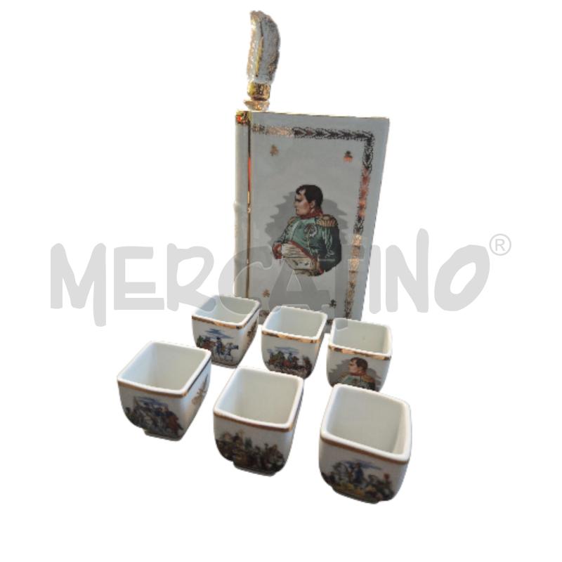 BOTTIGLIA NAPOLEONE + 6 BICCHIERINI LIMOGES PORCELAINE | Mercatino dell'Usato Arcore 1
