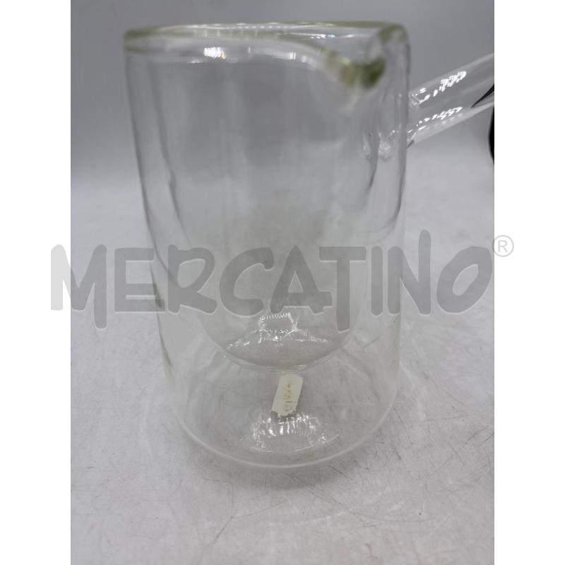BROCCA VETRO CON TAPPO LEGNO DOPPIO FONDO | Mercatino dell'Usato Arcore 3