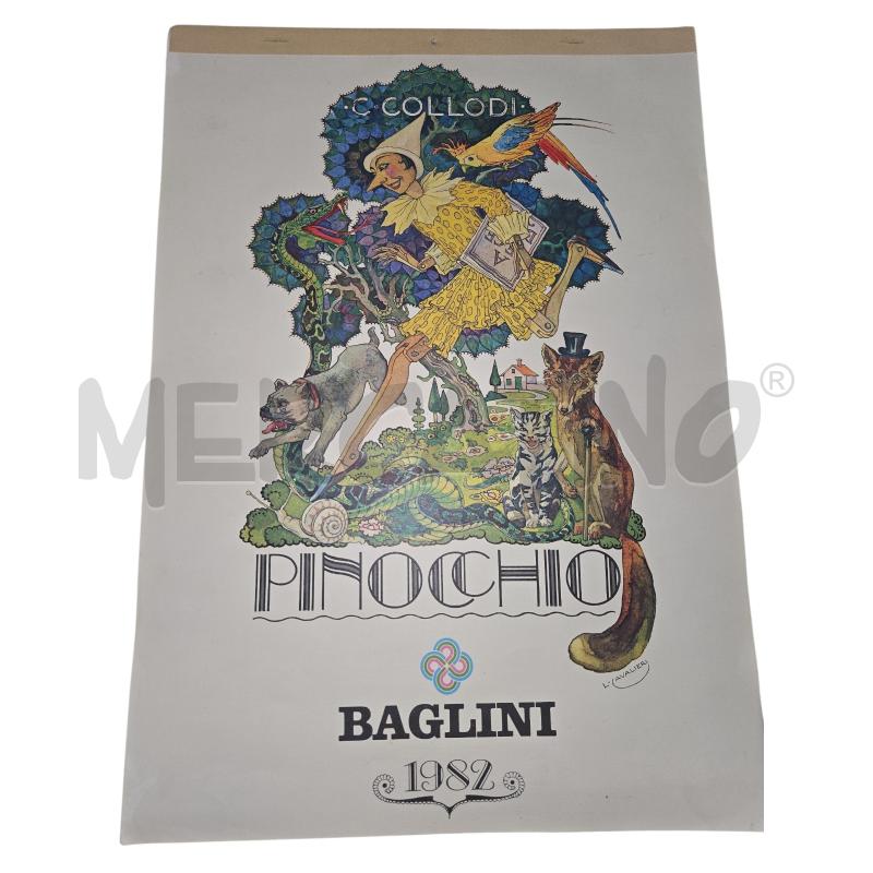 CALENDARIO C. COLLODI PINOCCHIO BAGLINI 1982 | Mercatino dell'Usato Arcore 1