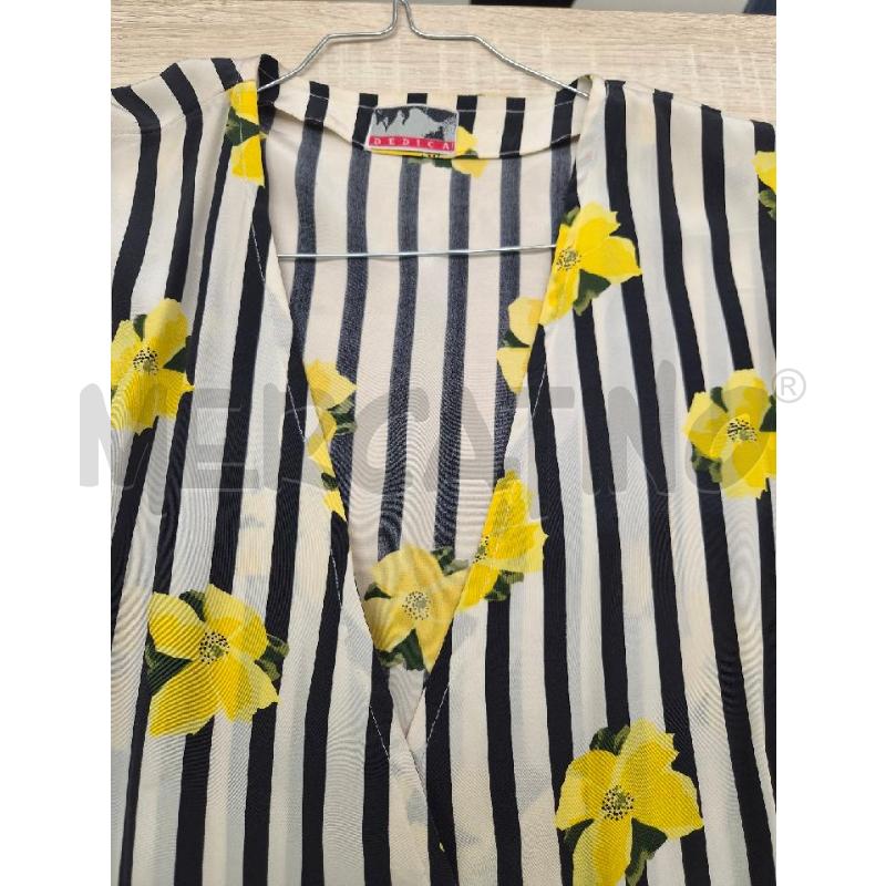 CAMICIA DONNA DEDICA RIGHE E FIORI GIALLI | Mercatino dell'Usato Arcore 2