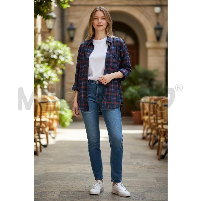 CAMICIA DONNA I BLUES SETA QUADRI TG 44 | Mercatino dell'Usato Arcore 2