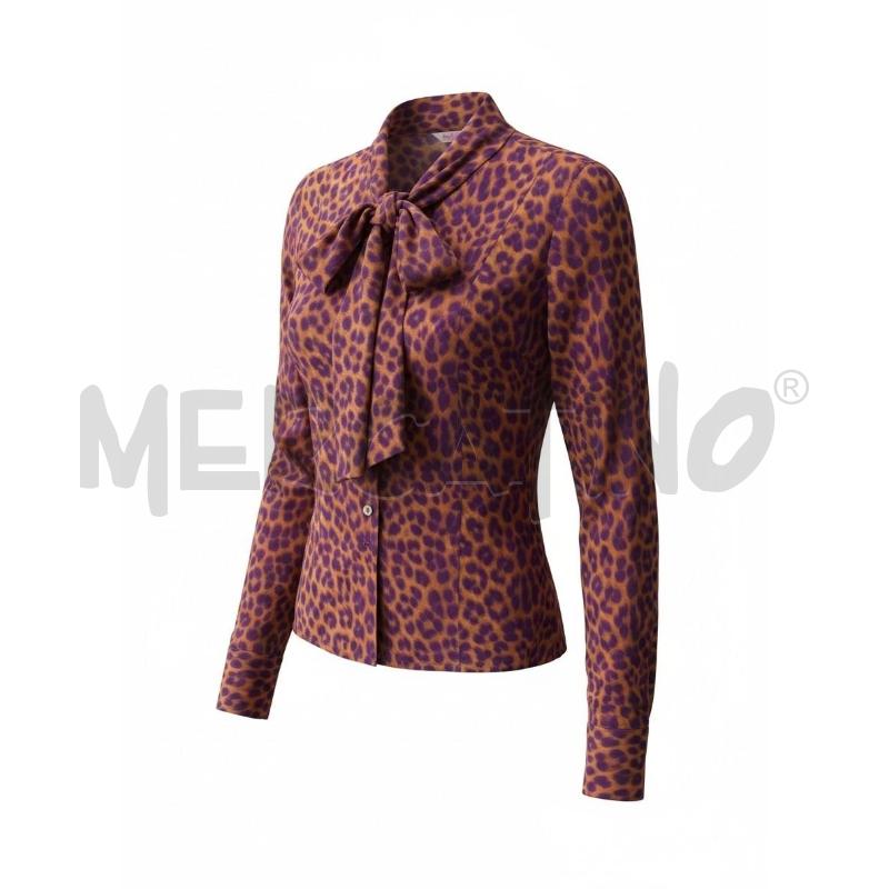CAMICIA DONNA LORENZINI ANIMALIER LILLA ARANCIONE | Mercatino dell'Usato Arcore 1