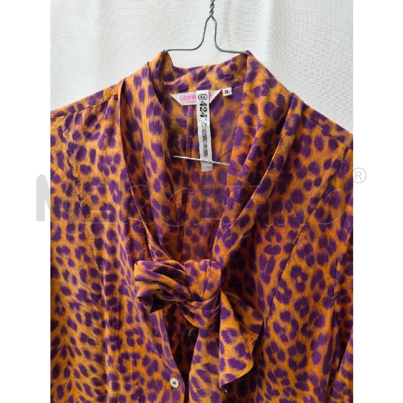 CAMICIA DONNA LORENZINI ANIMALIER LILLA ARANCIONE | Mercatino dell'Usato Arcore 2