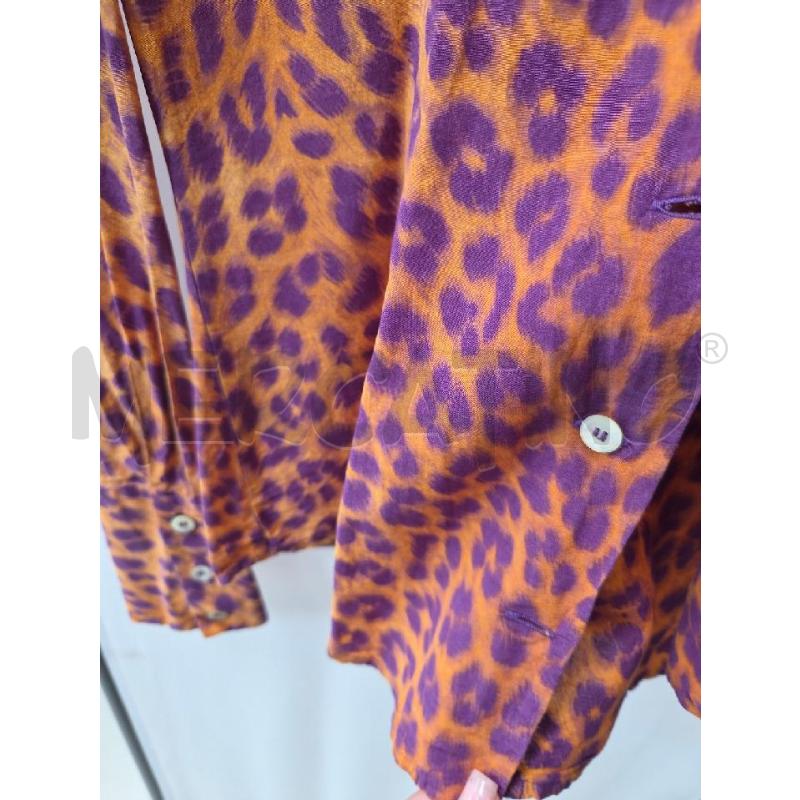 CAMICIA DONNA LORENZINI ANIMALIER LILLA ARANCIONE | Mercatino dell'Usato Arcore 3