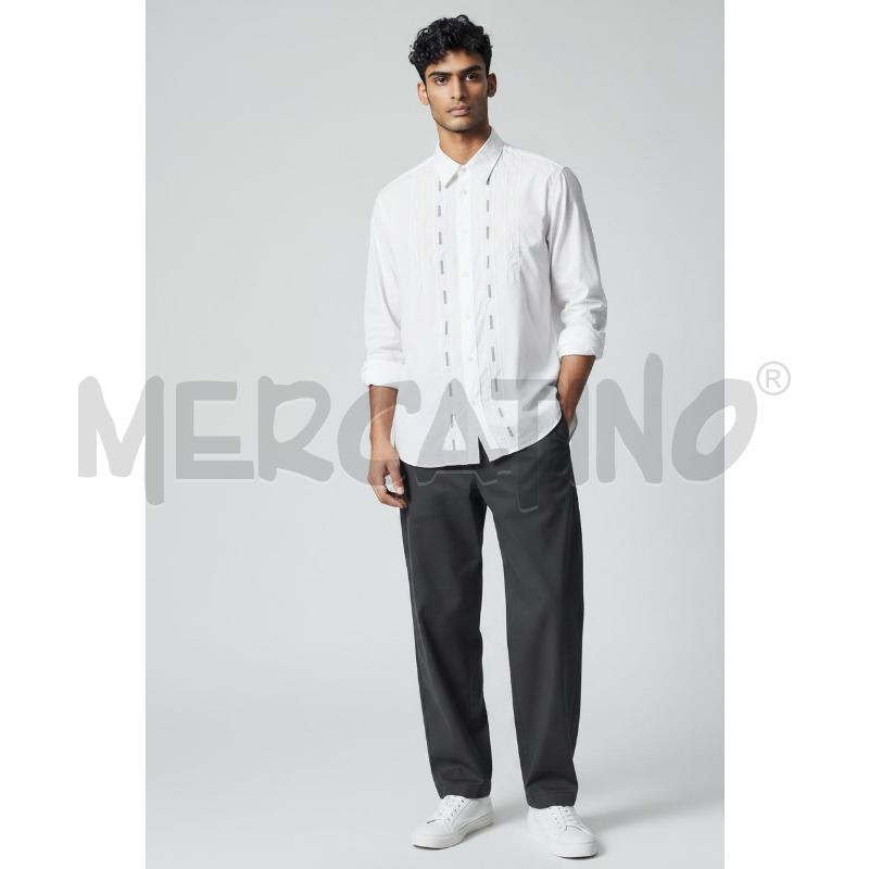 CAMICIA UOMO VERSACE JEANS VJC BIANCA CUCITURE GRIGIE  | Mercatino dell'Usato Arcore 1