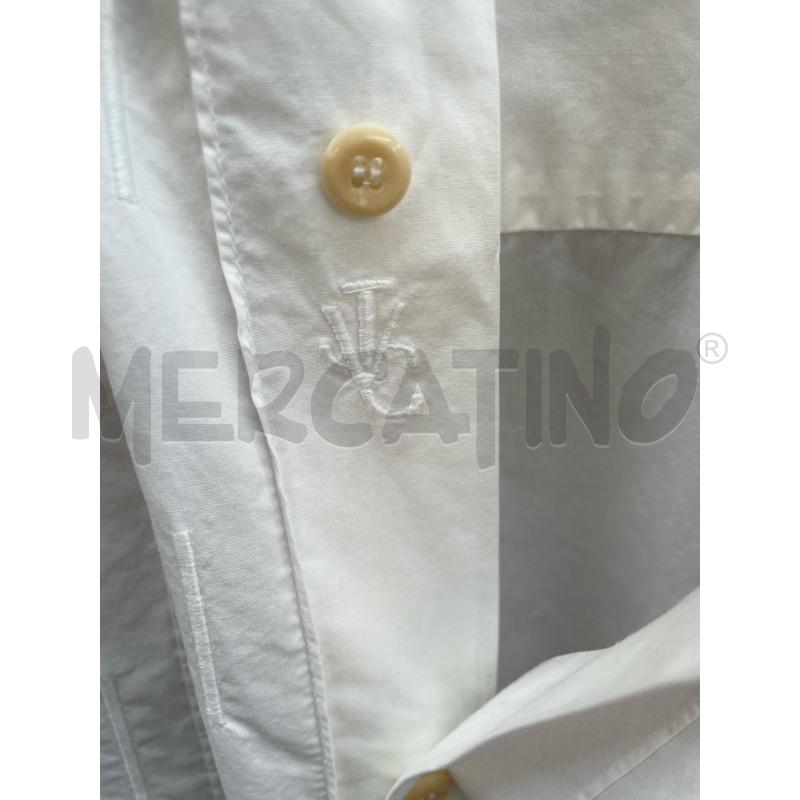 CAMICIA UOMO VERSACE JEANS VJC BIANCA CUCITURE GRIGIE  | Mercatino dell'Usato Arcore 4