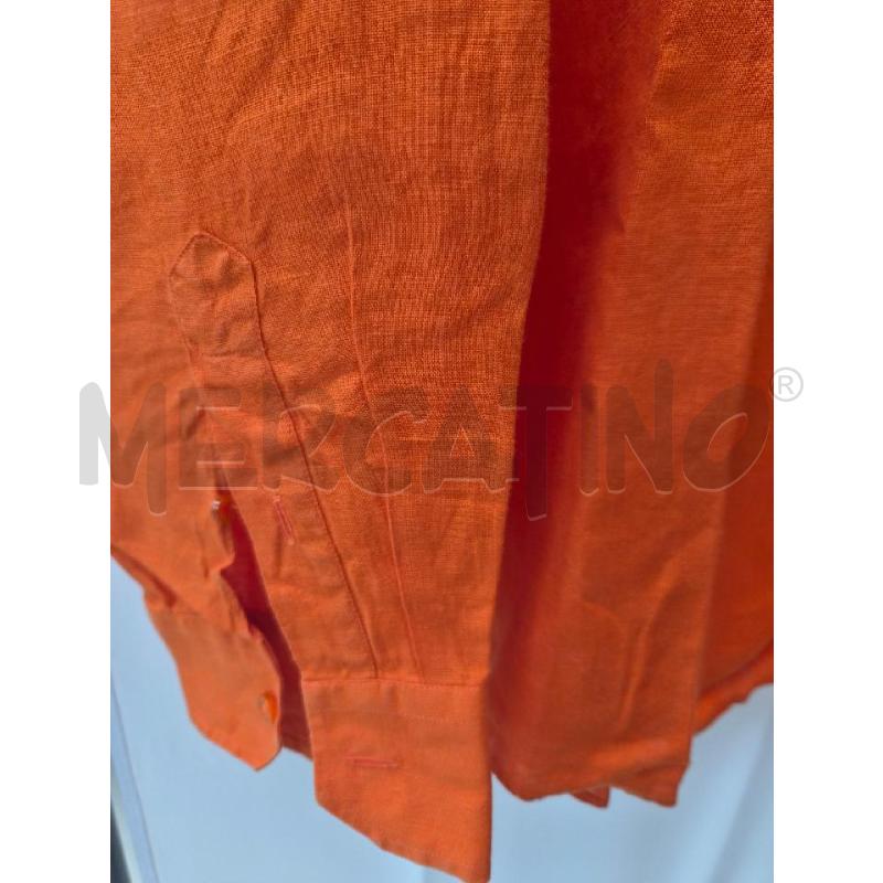 CAMICIA UOMO VILLEBREQUIN ARANCIONE LINO TG 4XL | Mercatino dell'Usato Arcore 3
