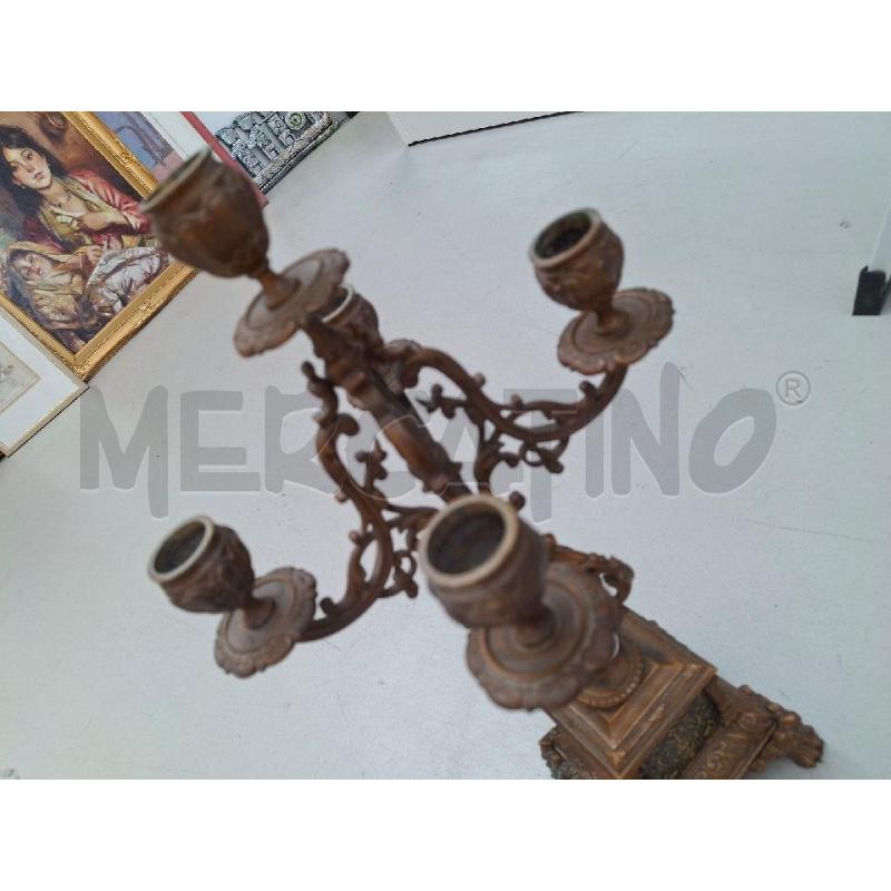 CANDELABRO VECCHIO 5 PUNTE METALLO  | Mercatino dell'Usato Arcore 2