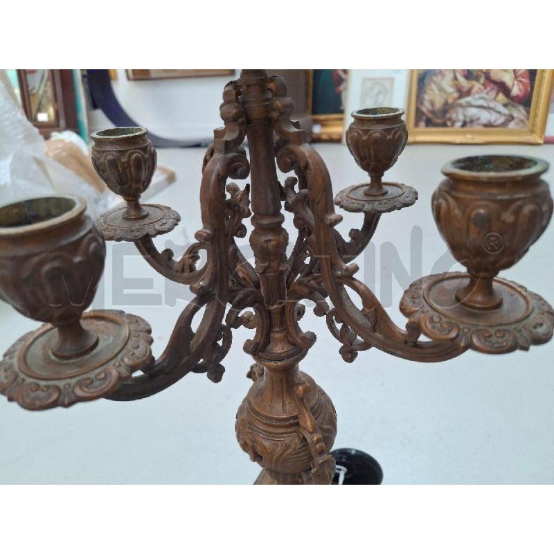 CANDELABRO VECCHIO 5 PUNTE METALLO  | Mercatino dell'Usato Arcore 4