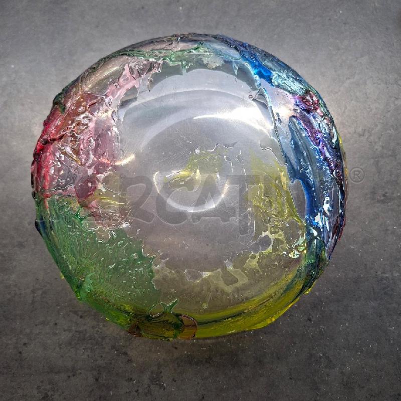 CENTROTAVOLA VETRO ROTONDO E COLORATO  | Mercatino dell'Usato Arcore 4