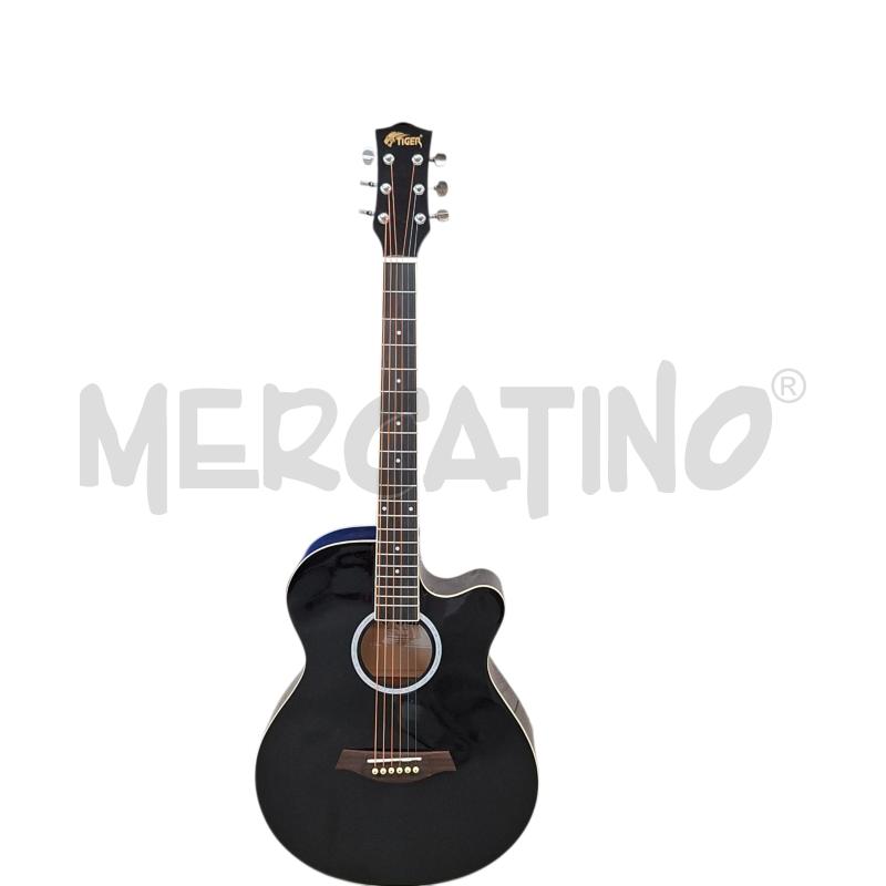 CHITARRA ELETTROACUSTICA TIGER NERA | Mercatino dell'Usato Arcore 1