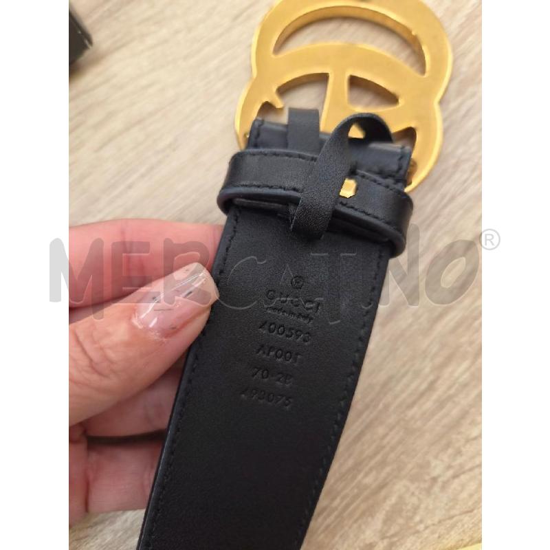 CINTURA GUCCI BUCKLE DOPPIA G TG 70 2B NERA CON IMBALLO | Mercatino dell'Usato Arcore 3