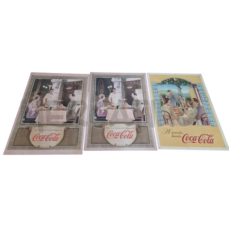 COLLEZIONE 3 STAMPE COCA COLA ANNI 80 70X100 CM  | Mercatino dell'Usato Arcore 1