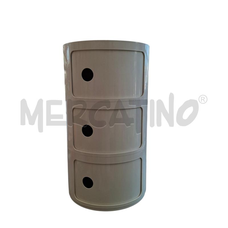 COMODINO KARTELL 3 CASSETTI BIANCO | Mercatino dell'Usato Arcore 1