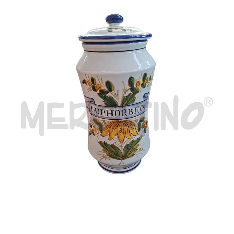 CONTENITORE EUPHORBIUM CERAMICA DERUTA  | Mercatino dell'Usato Arcore 1