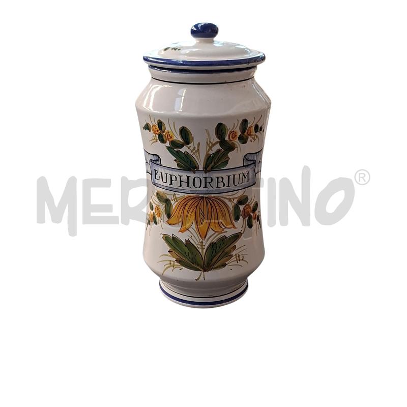 CONTENITORE EUPHORBIUM CERAMICA DERUTA  | Mercatino dell'Usato Arcore 2