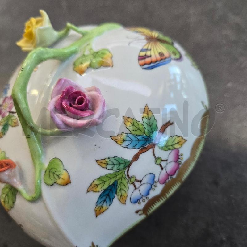 CONTENITORE HEREND HUNGARY DIPINTO FIORI  | Mercatino dell'Usato Arcore 3