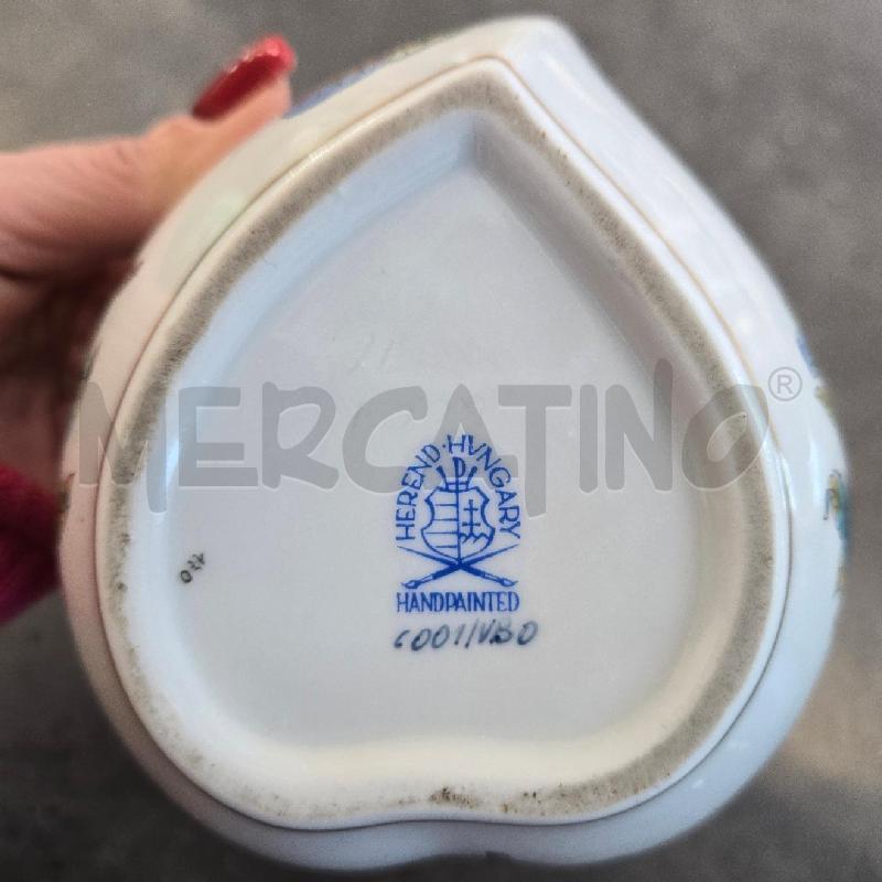 CONTENITORE HEREND HUNGARY DIPINTO FIORI  | Mercatino dell'Usato Arcore 4