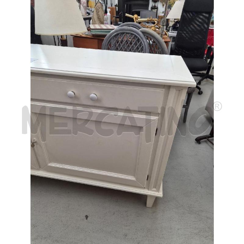 CREDENZA BIANCA 2 ANTE CON CASSETTI  | Mercatino dell'Usato Arcore 2