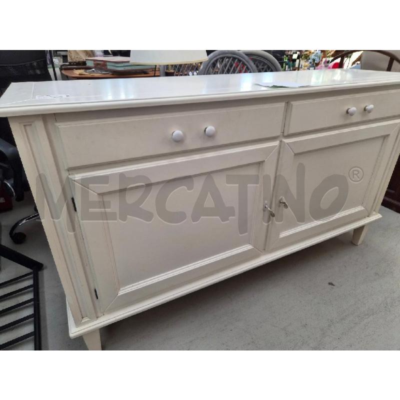 CREDENZA BIANCA 2 ANTE CON CASSETTI  | Mercatino dell'Usato Arcore 3