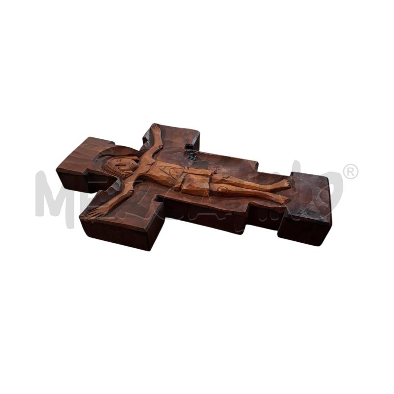 CROCIFISSO LEGNO ARTIGIANATO CAMUNO | Mercatino dell'Usato Arcore 1