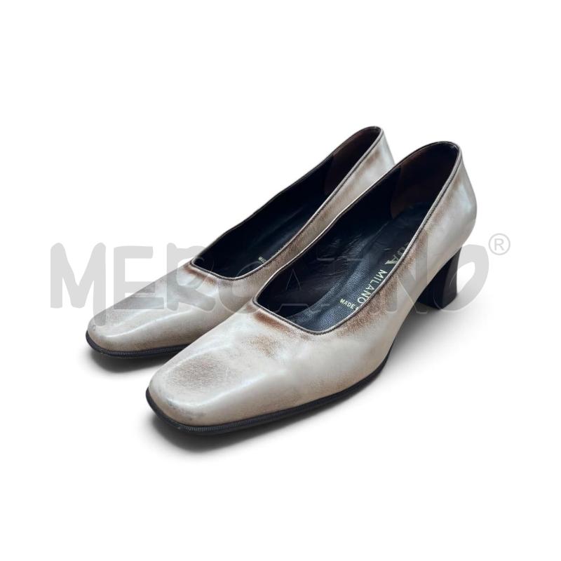 DECOLLETE PRADA TACCO BASSO BEIGE SFUMATO N 40 | Mercatino dell'Usato Arcore 1