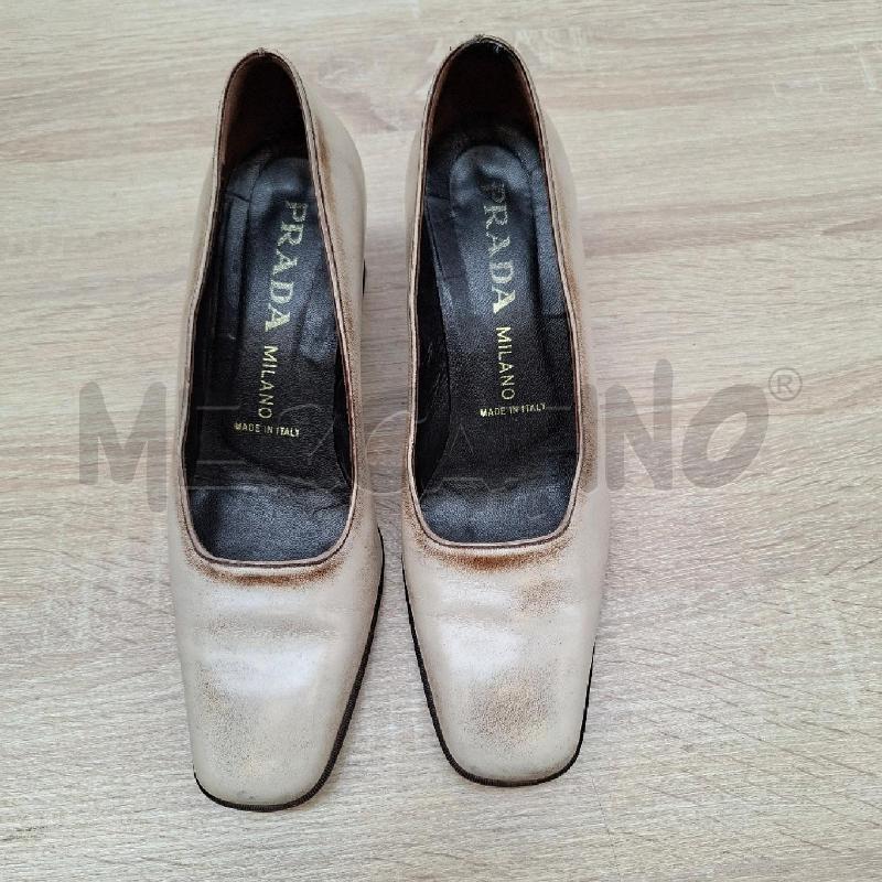 DECOLLETE PRADA TACCO BASSO BEIGE SFUMATO N 40 | Mercatino dell'Usato Arcore 3