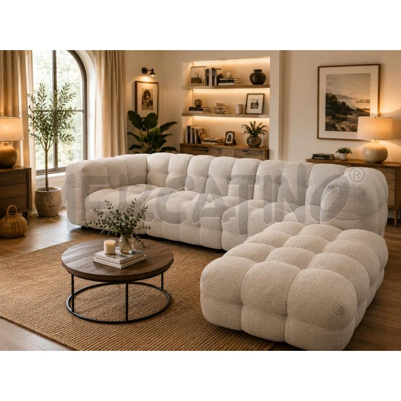 DIVANO E POUF MAISONS DU MONDE BEIGE | Mercatino dell'Usato Arcore 1