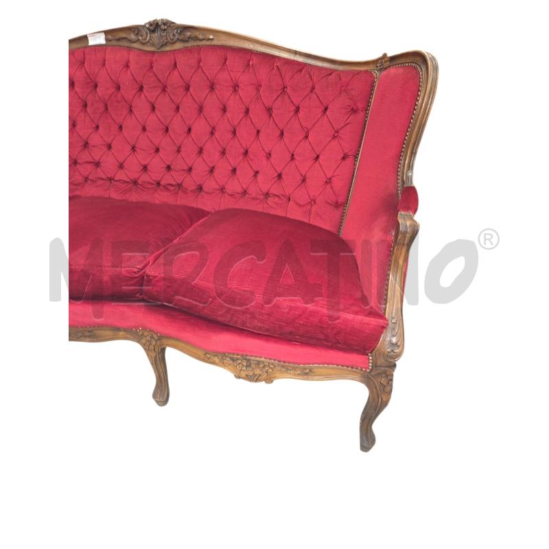 DIVANO STILE LUIGI ROSSO VINTAGE  | Mercatino dell'Usato Arcore 2
