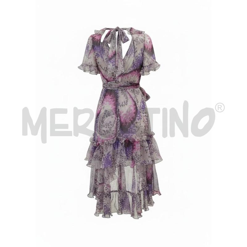 DOLCE & GABBANA ABITO MOTIVI FLOREALE PURPLE TG 42 TRASPARENTE  | Mercatino dell'Usato Arcore 1