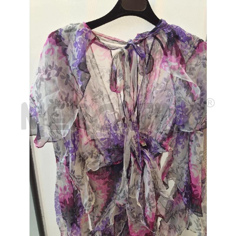 DOLCE & GABBANA ABITO MOTIVI FLOREALE PURPLE TG 42 TRASPARENTE  | Mercatino dell'Usato Arcore 2
