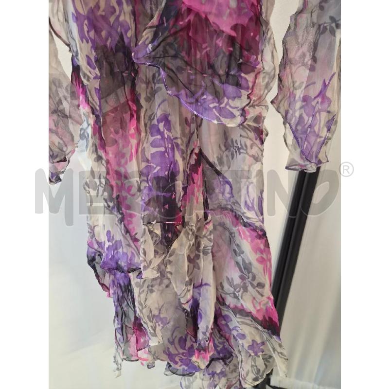 DOLCE & GABBANA ABITO MOTIVI FLOREALE PURPLE TG 42 TRASPARENTE  | Mercatino dell'Usato Arcore 3