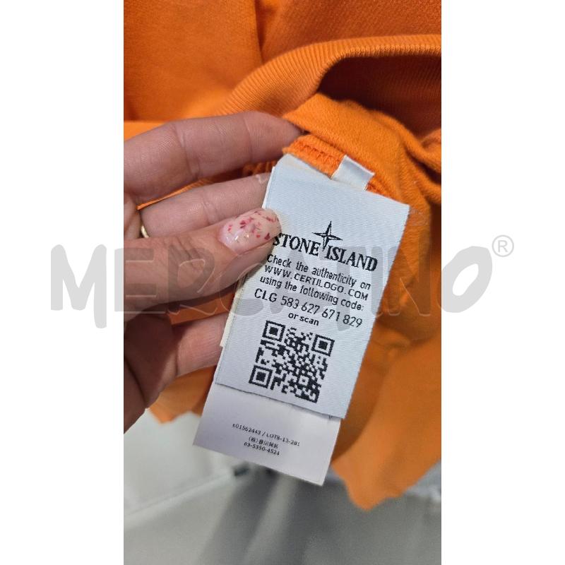 FELPA UOMO STONE ISLAND ARANCIONE TG M | Mercatino dell'Usato Arcore 5