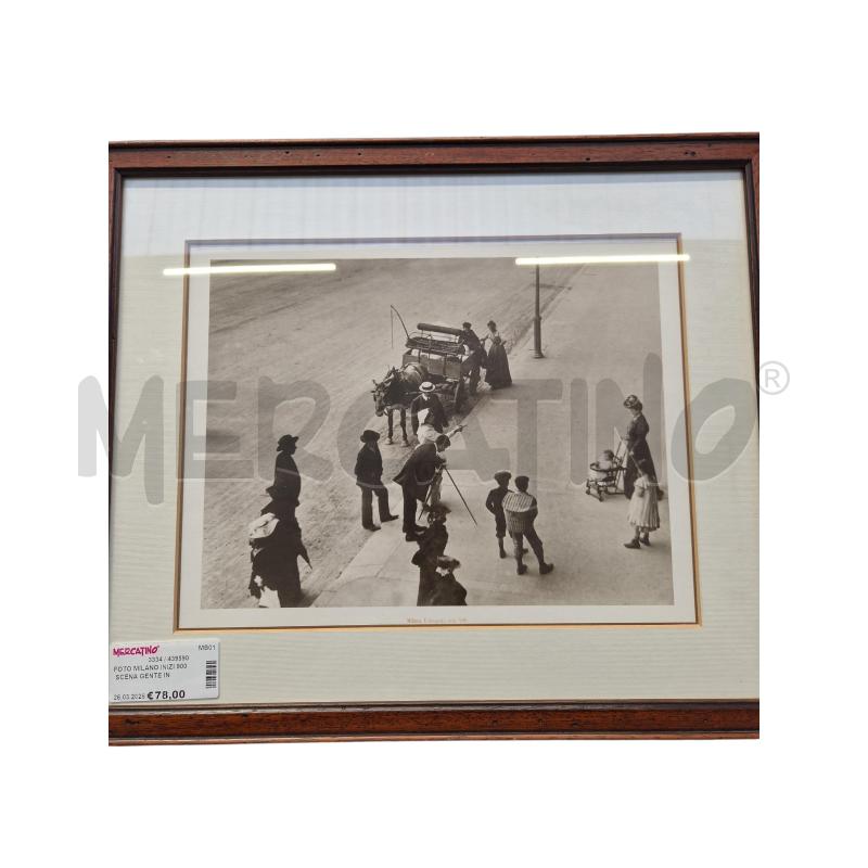 FOTO MILANO INIZI 900 SCENA GENTE IN PIAZZA | Mercatino dell'Usato Arcore 1
