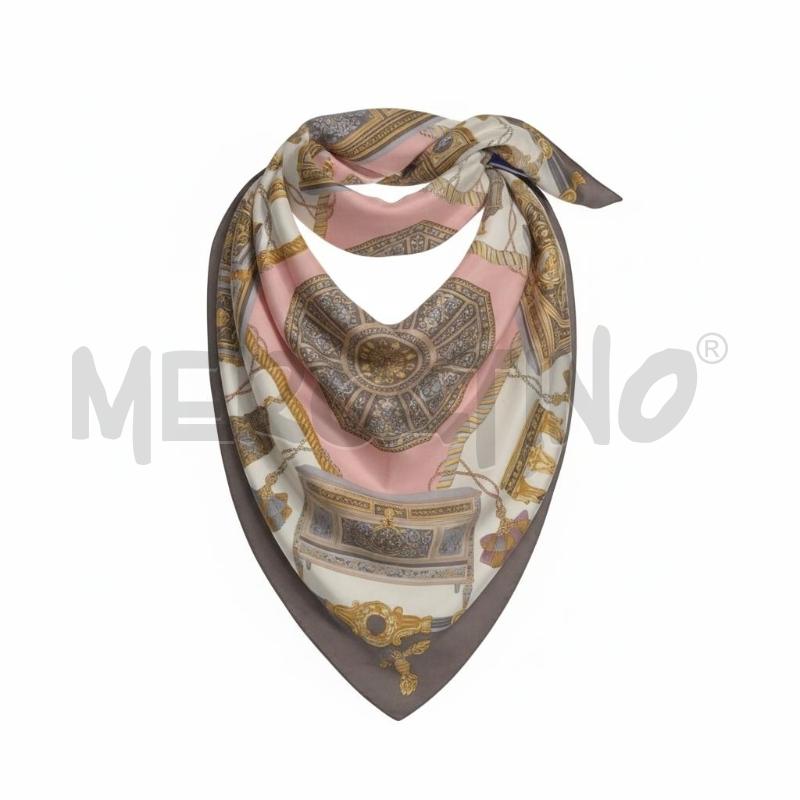 FOULARD ETRÒ ROSA GRIGIO SETA  | Mercatino dell'Usato Arcore 1