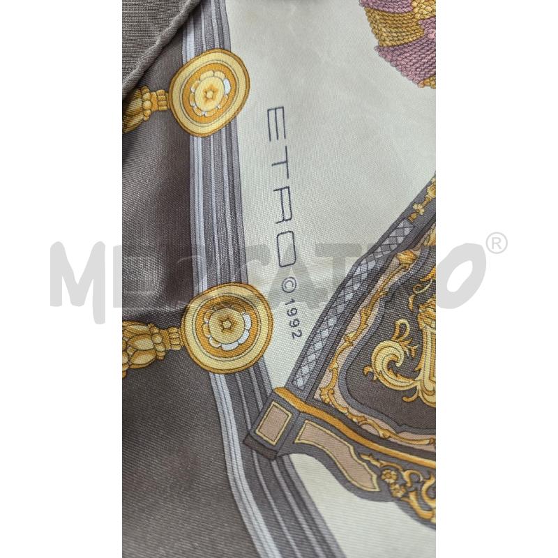 FOULARD ETRÒ ROSA GRIGIO SETA  | Mercatino dell'Usato Arcore 5