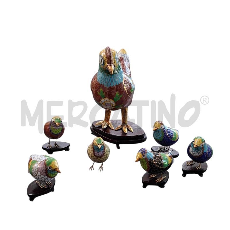 GALLINA METALLO CON PULCINI CINESE  | Mercatino dell'Usato Arcore 1