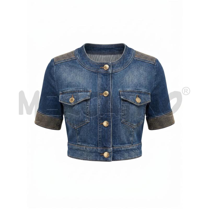 GIACCA CASTELLANI DENIM STRASS TG S | Mercatino dell'Usato Arcore 1