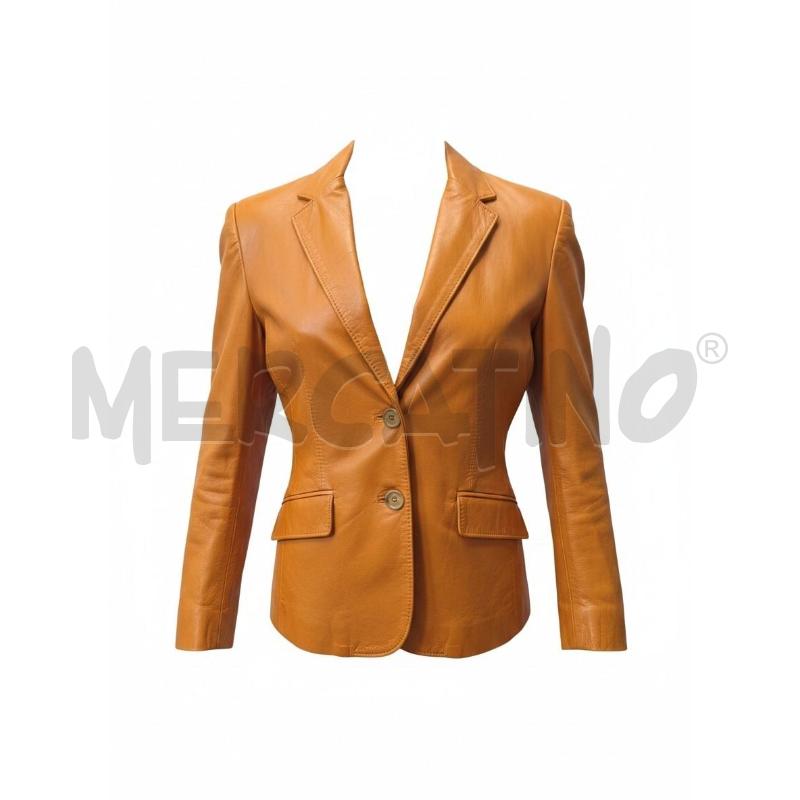 GIACCA DONNA PELLE ARANCIONE TG M | Mercatino dell'Usato Arcore 1