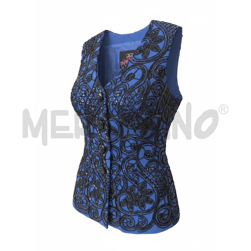 GILET DONNA GAI MATTIOLO BLU PAIETTE | Mercatino dell'Usato Arcore 1