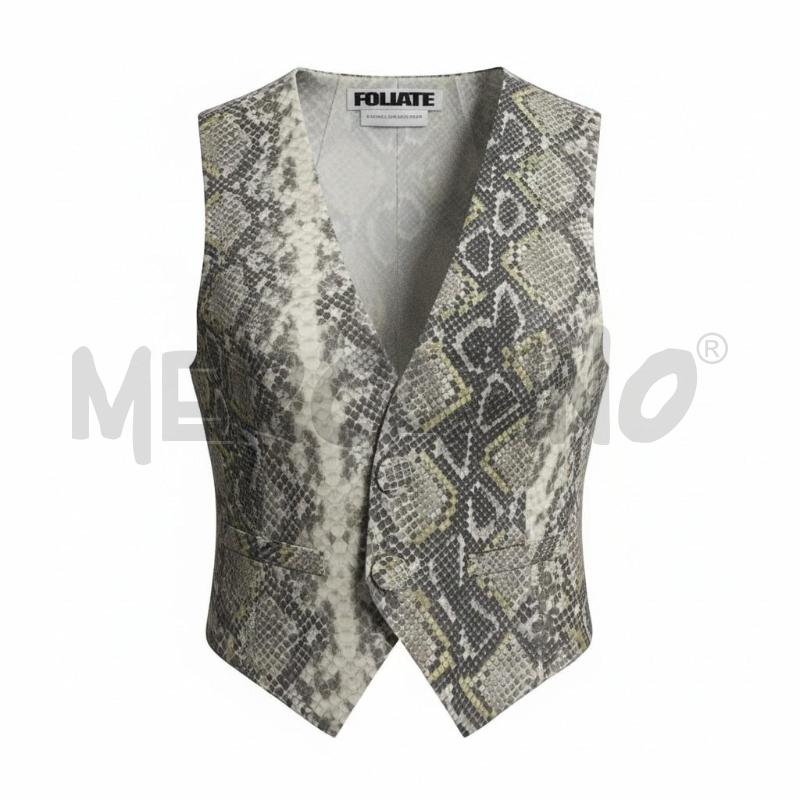 GILET DONNA ROTATE STAMPA PITONE VERDE TG 42 | Mercatino dell'Usato Arcore 1