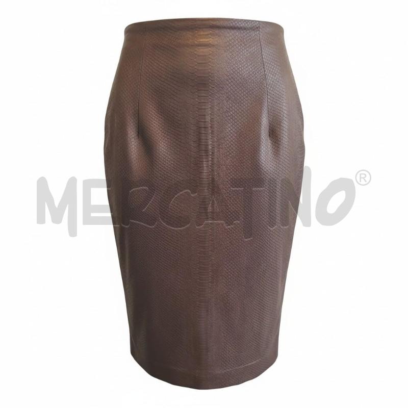 GONNA ELISABETTA FRANCHI MARRONE STAMPA COCCODRILLO | Mercatino dell'Usato Arcore 1