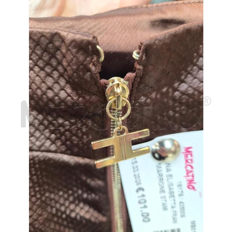 GONNA ELISABETTA FRANCHI MARRONE STAMPA COCCODRILLO | Mercatino dell'Usato Arcore 3