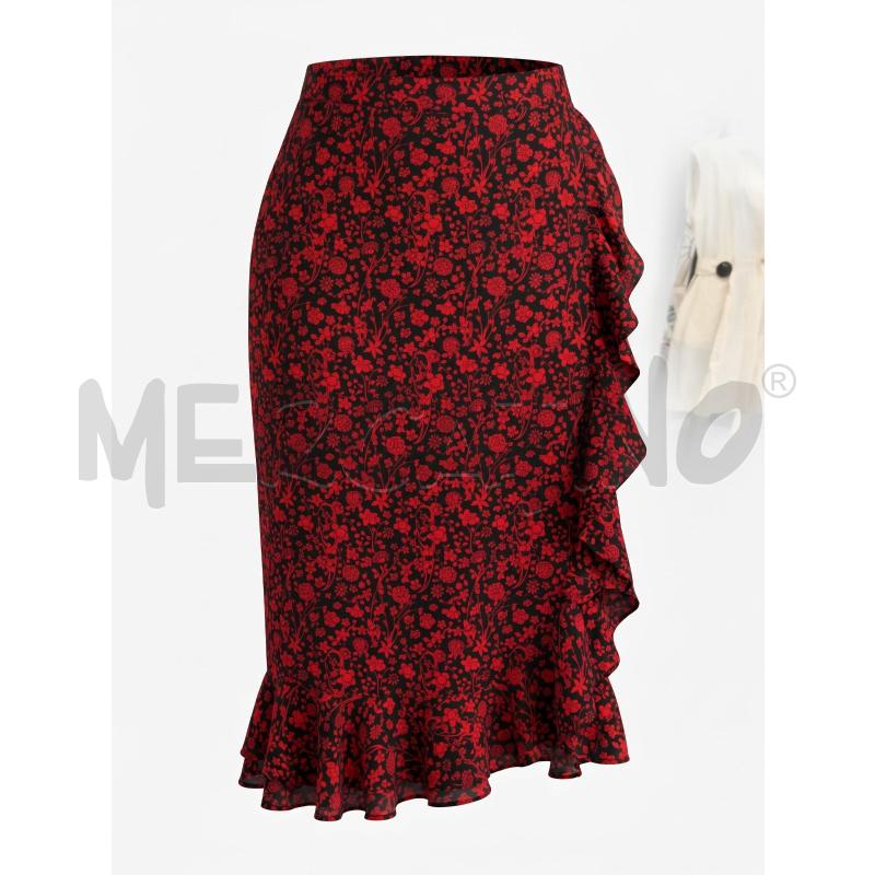 GONNA MAJE NERA FIORI ROSSI TG 36 | Mercatino dell'Usato Arcore 1