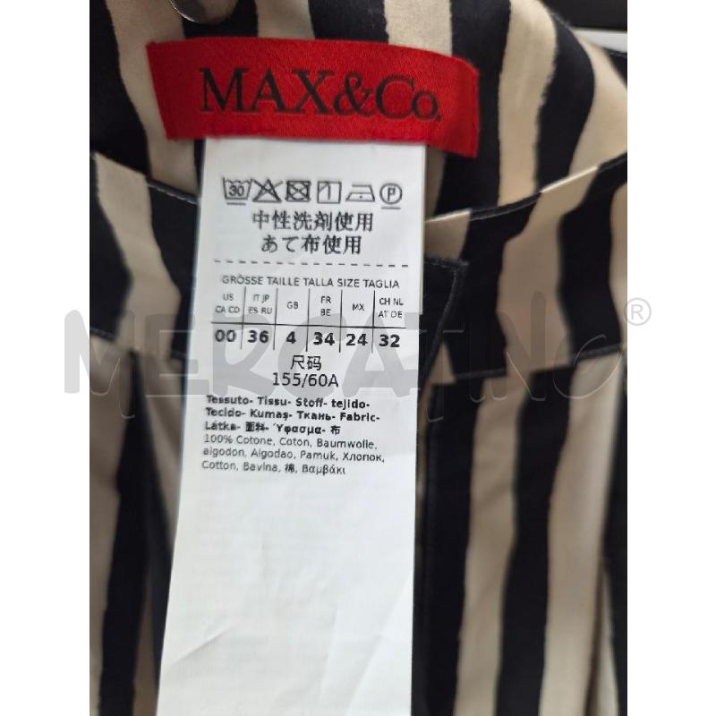 GONNA MAX&CO BEIGE NERO A RIGHE TG S | Mercatino dell'Usato Arcore 4