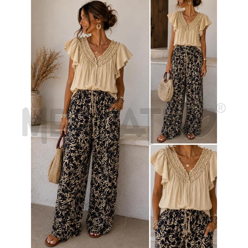 JUMPSUIT ESCADA TG 36 BLU BEIGE  | Mercatino dell'Usato Arcore 1