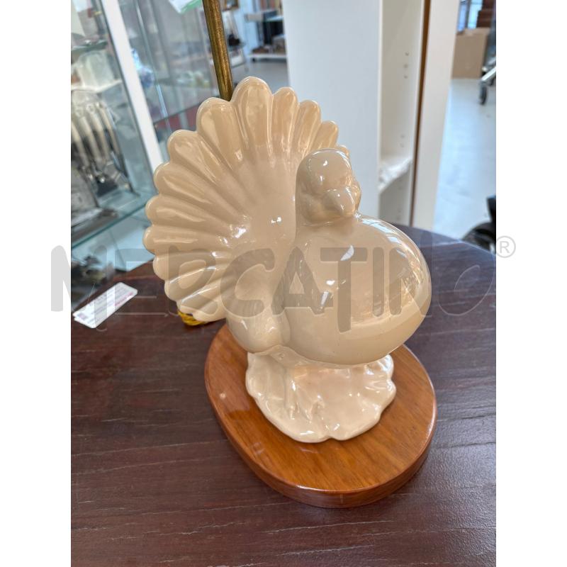 LAMPADARIO VINTAGE COLOMBA BASE LEGNO  | Mercatino dell'Usato Arcore 2