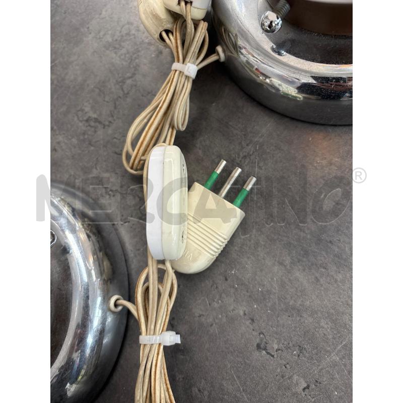 LAMPADA A COPPIA STILE MAZZEGA VETRO BIANCO ARANCIONE | Mercatino dell'Usato Arcore 3