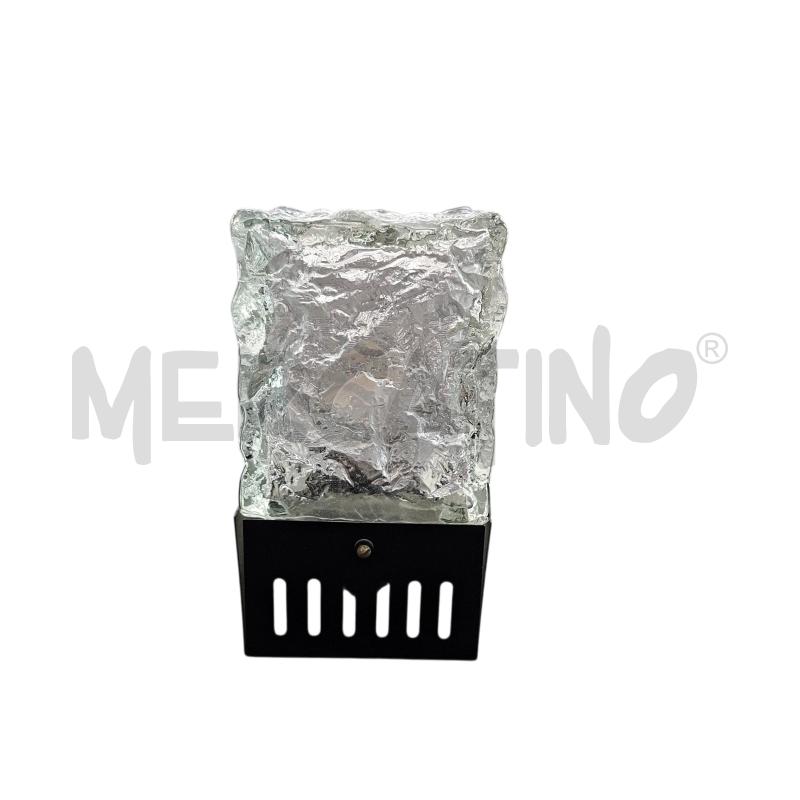 LAMPADA CUBICA IN VETRO E FERRO NERO | Mercatino dell'Usato Arcore 1