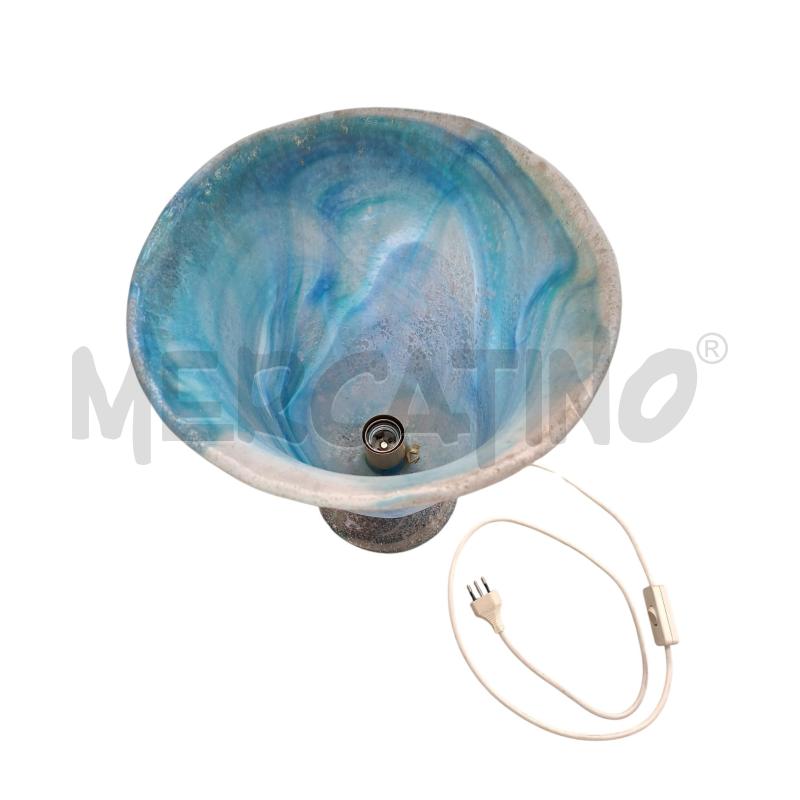 LAMPADA DA TAVOLO VETRO MURANO AZZURRA | Mercatino dell'Usato Arcore 2